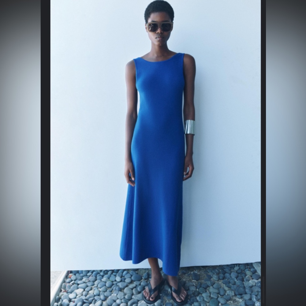 Zara knit dress with open back